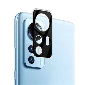 MOCOLO Silk Printing Anti-Explosion Camera Lins Protector för Xiaomi 12/12X, Ultra Clear härdat glas Lins Skyddsfilm - Svart