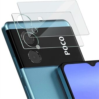 IMAK för Xiaomi Poco M4 5G High Definition härdat glas linsfilm + akryl linslock Integrerat bakkamera linsskydd