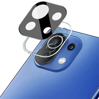 IMAK för Xiaomi Mi 11 Lite 4G/5G/11 Lite 5G NE/CC11 Kameralinsskydd HD Clear Integrerad linsfilm av härdat glas + Akryllinsskydd (svart version)