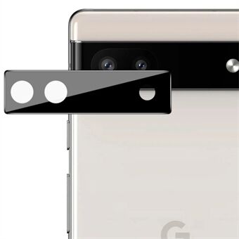 IMAK för Google Pixel 6a kameralinsskydd härdat glas Slitbeständig anti- Scratch bubbelfri film (svart version)