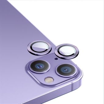 Ring för iPhone 14 s kameralinsskyddsring Klar hög aluminium-kisel Glas aluminiumlegering Bakre linsskyddsskydd