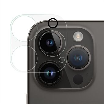 RURIHAI för iPhone 14 Pro Max kameralinsfilm Ultra HD hög aluminium-kiselglas 3D kameralinsskydd