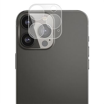 AMORUS kameralinsskydd för iPhone 13 Pro 6,1 tum / 13 Pro Max 6,7 tum, Anti-Fingeravtryck Anti- Scratch HD Clarity Silk Printing Härdat glasfilm