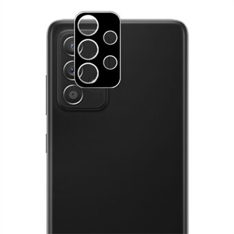 AMORUS för Samsung Galaxy A52 5G Silk Printing Kameralinsskydd Anti- Scratch HD härdat glas Kameralinsskydd Skyddsfilm - Svart