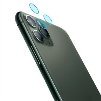AMORUS 1 Set Individual Camera Lins Protector för iPhone 11 Pro 5,8 tum / 11 Pro Max 6,5 tum, HD-härdat glas splittersäkert ringskydd Ring