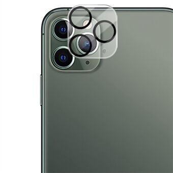 AMORUS För iPhone 11 Pro 5,8 tum / 11 Pro Max 6,5 tum Kameralinsskydd Sidentryck härdat glas Kamera Ultraklar linsfilm med svart cirkel