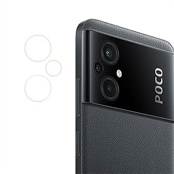 3st/set Högtransmittans kameralinsskydd för Poco M5 4G, flexibel genomskinlig soda-lime glas Anti-damm telefon bakre linsfilm
