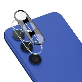 IMAK linsskydd i härdat glas + linsskydd i akryl för Samsung Galaxy S23 Plus / S23, skyddande kameralinsfilm (svart version)