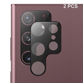 ENKAY HAT Prince 2st för Samsung Galaxy S23 Ultra Camera Lins Protector Anti- Scratch Ultra Clear härdat glas linsfilm