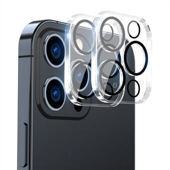ENKAY HAT- Prince 2st/set för iPhone 14 Pro /14 Pro Max  kameralinsskydd heltäckande linsfilm av härdat glas, svart Ring
