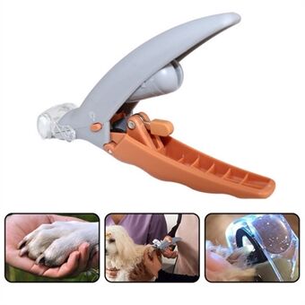 Pet Dog Nagelklippare med LED-ljus Rostfritt Steel Toe Claw Clippers Sax