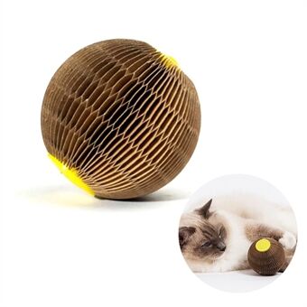 EETOYS Kitten Cat Scratching Ball Wellpapper Rund husdjursleksak med Catmint