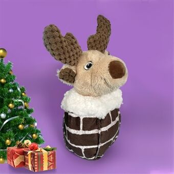 TG-CTOY061 Christmas Style Cute Pet Plush Splicing Toy Dog Bite Playing Toy