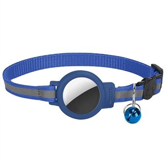 Silikonfodral för AirTag Reflexive Nylon Pet Collar GPS Tracker Cover med Bell Pendant