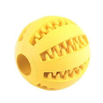 7 cm TPR Rund Ball Djurmat Dispensering Treat Toy Hundtänder Rengöring Tuggbett Toy (ingen FDA-certifiering, BPA-fri)