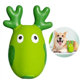 EETOYS Tecknad hjort form hundvalp gnisslande mjuk latex leksak Husdjur interaktiv leksak