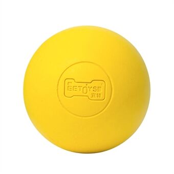 EETOYS Rundboll Husdjur Hund Tänder Rengöring Tuggbettleksak Massivt gummi Interaktiv leksak - gul