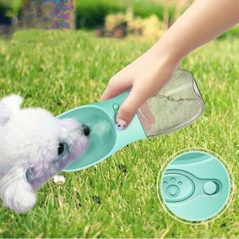 350ML matningsvattenflaska för husdjur Outdoor utomhusresehund dricksvattenflaska - blå