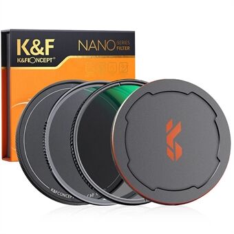 K&F CONCEPT SKU.1666 82 mm 2-i-1-filtersats MRC UV+MRC CPL Vattentätt HD Klart anti- Scratch DSLR-linsfilter med linsskydd och förvaringsväska