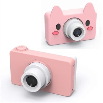 D8 2,0 tum IPS-skärm för barn Digitalkamera Videoinspelare med tecknat skyddsfodral