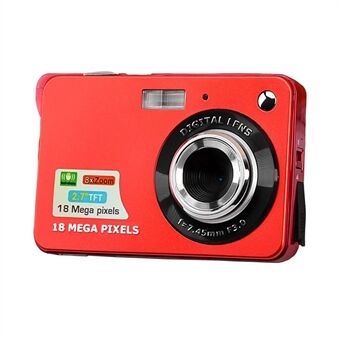 Digitalkamera Mini Pocket Camera 18MP 2,7 tum LCD-skärm 8x Zoom Smile Capture Anti- Shake med batteri