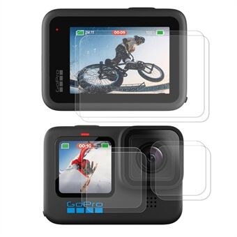 ENKAY 2st / Set Anti- Scratch HD härdat glas skärmskydd + linsskydd i härdat glas + härdat glas front LCD-skärmfilm för GoPro Hero 10