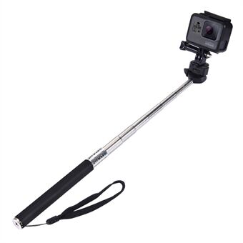 PULUZ PU55 Utdragbar Selfie Stick Justerbar Teleskopisk handhållen Monopod-stång för GoPro Hero 7/6/5/5 Session / 4Session / 4/3 + / 3/2/1, DJI Osmo Action Camera