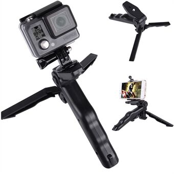 PULUZ PU191 Grip Fällbart stativfäste med adapter och skruvar för GoPro HERO6 / 5/4/3 + / 3/2/1, SJ4000, digitalkameror