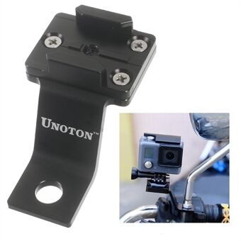 UNOTON fast metallhållare för motorcykelfäste för GoPro HERO 4/3 + / 3/2/1 / SJ4000 / SJ5000 - Svart