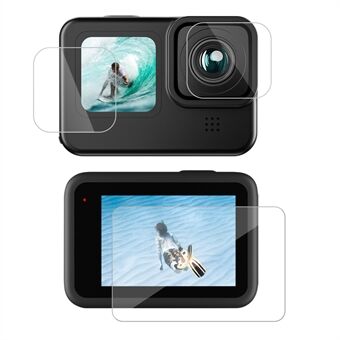 TELESIN PET framskärmsfilm + PET-linsskydd + PET-film på baksidan för GoPro Hero 9 & 10