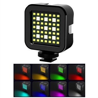 TELESIN TE-BGD-004 30m RGB dykfyllningsljus Bärbar minivideoljus med 7 ljuslägen för inomhusfotografering Live-streaming