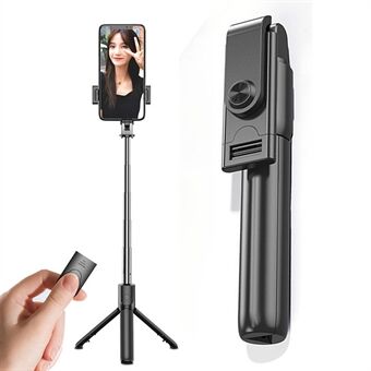 S02 Bärbar Bluetooth-fjärrkontroll Mobiltelefonhållare Stativ Live Streaming Utdragbar Selfie Stick