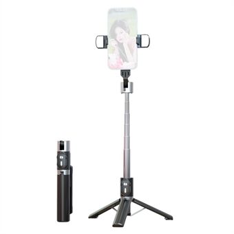 P60PRO Extendable Selfie Stick with Dual Fill Lights and Wireless Bluetooth Remote Control Portable 1.1m Tripod Stand