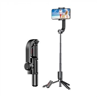 DISPHO WS-19017-1 Bluetooth förlängningsbar Selfie Stick Stativ Bärbar stabilisator Selfie Stick med avtagbar fjärrkontroll justerbar telefonklämma