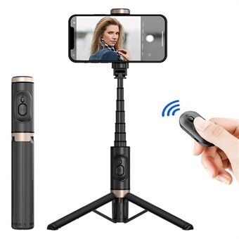 Q12 Mobile Phone Holder Tripod Extendable Aluminium Alloy Pole Live Streaming Selfie Stick with Bluetooth Remote Control