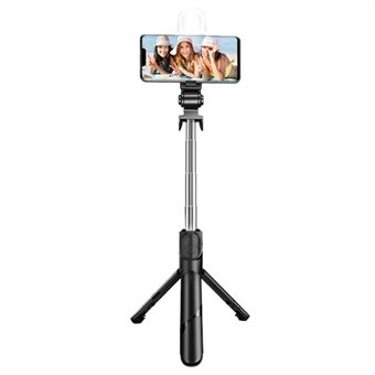 XT02SP 100cm Bluetooth Remote Control Extendable Selfie Stick Tripod Stand with LED Light for Youtube Makeup Photography Livestream
