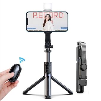 Z9S 105 cm förlängbar trådlös Bluetooth-fjärrkontroll Selfie Stick 360 grader roterande telefon Live Streaming fäste Stativ med fyllningsljus
