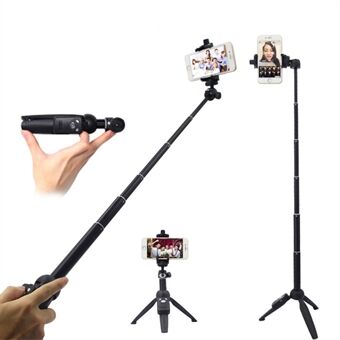 YUNTENG YT-9928 Bärbar Teleskopisk Selfie Stick Stativ 3,5-6,8 tum Telefonhållare Stand Bluetooth Fjärrkontroll Fotografering Stativ