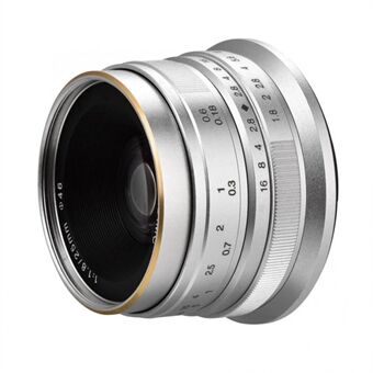 7ARTISANS 25mm F1.8 Prime Camera Lens Large Aperture Lins för Sony E Mount / Fujifilm / Canon EOS-M Mount Micro 4/3 Kameror A7 A7II A7R