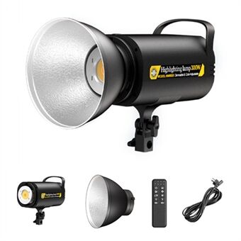 MM8820 300W Videoljus Fotograferingsljus 3-färgad LED-studiobelysning med aluminiumlampskärm för livestreaming inomhus/ Outdoor