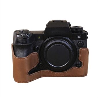 För Fujifilm X-H2s PU-läder Anti- Scratch kamera bottenkåpa Stor öppningsdesign Skyddande halvkroppsfodral