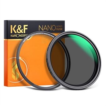 K&F CONCEPT KF01.1854 Nano-X 82mm ND2-ND32 Filter 1-5 stopp Magnetisk Variabel 28 Flerskiktsbeläggningar Vattentät neutral densitet kameralinsfilter