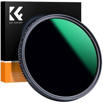 K&F CONCEPT KF01.1361 82 mm ND8-ND2000 ND-filter för kameraobjektiv 9-stopps justerbart neutralt densitet flerskiktsfilter Vattentätt linsfilter