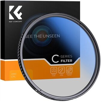 K&F CONCEPT KF01.1442 82 mm MC CPL-filter Ultratunt optiskt glas runt flerskiktsbeläggningsdesign DSLR-kameraobjektivstillbehör