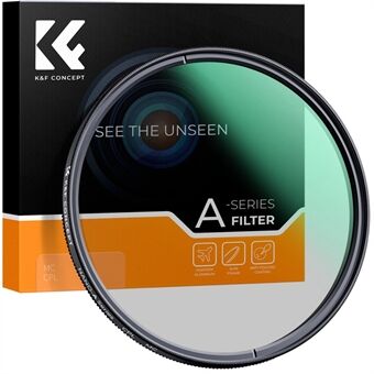 K&F CONCEPT KF01.1161 82 mm runt CPL-filter Ultratunt flerskiktsbeläggning Kameralinstillbehör för att minska bländning/förbättra kontrasten/minska reflektion