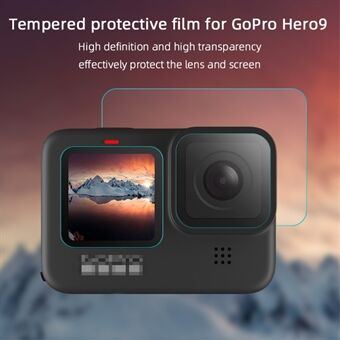 2 set skyddsfilm HD skärmskydd i härdat glas för GoPro 9