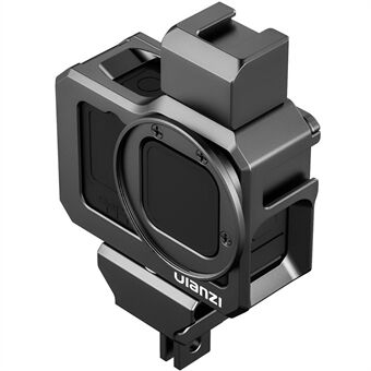 ULNAZI G9-5 metallbur för GoPro 9 ramfodral med 52 mm filteradapter Förläng kallskofäste för mikrofonfyllningsljus