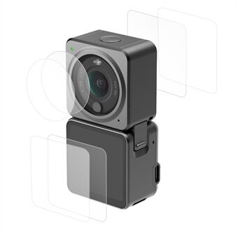 [Power Version] 2 Set EWB9033_2 Kameralins skyddsfilm HD skärmskydd i härdat glas för DJI Action 2 Sports Camera