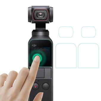 EWB8252_2 Två set Kameralins Skyddsfilm Skärmskydd av härdat glas Kameratillbehör för DJI OSMO Pocket 2