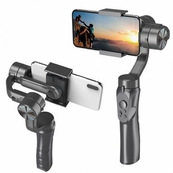 ELEBEST H4 Triaxial Bärbar och Palmstor Gimbal Stabilizer Handhållen Automatisk Balance Selfie Stick för smartphones Vloggning, Live-Streaming